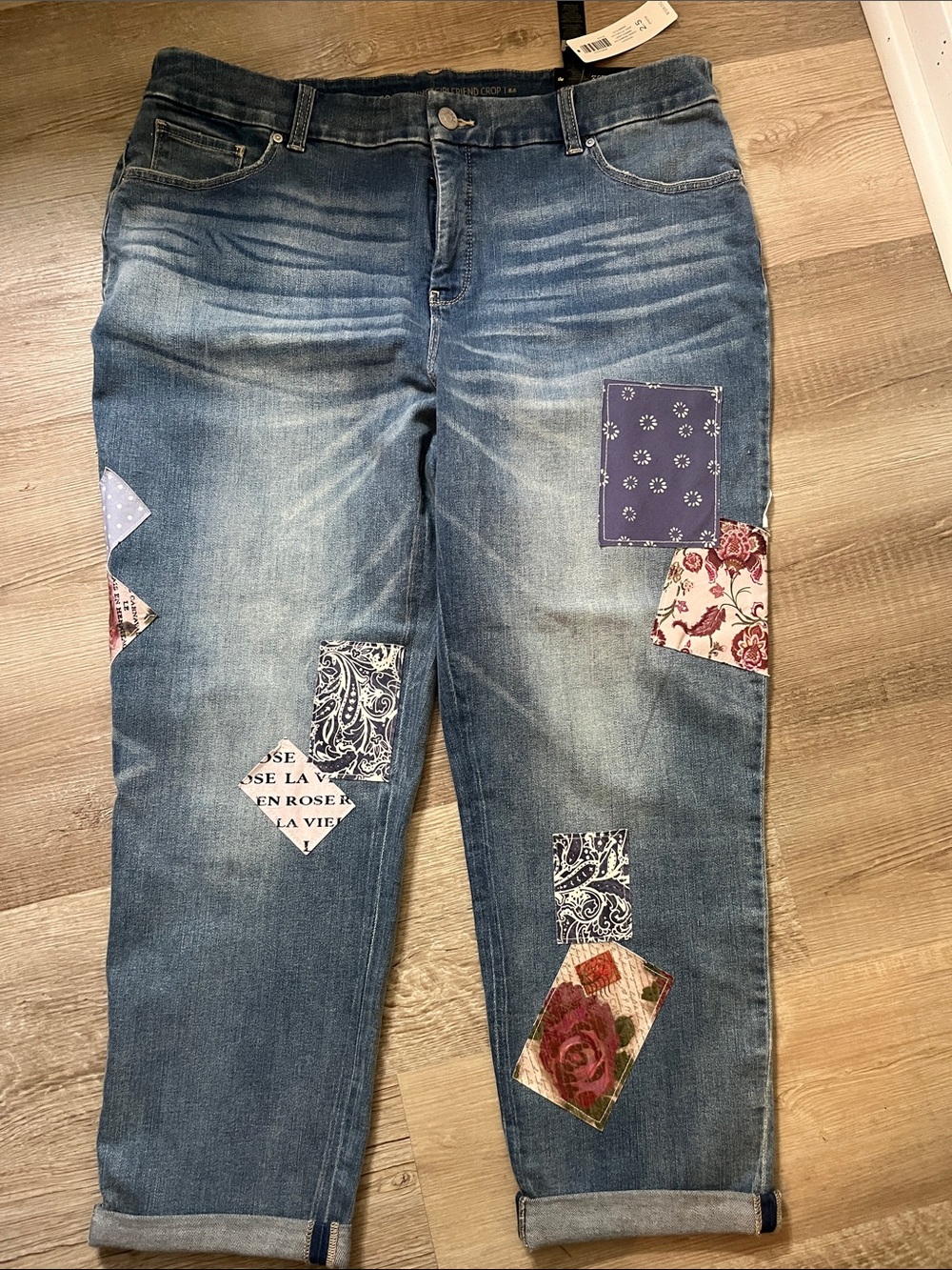 Chico’s quilted square jeans